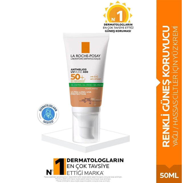 La Roche Posay Anthelios XL SPF 50 Tinted Dry Touch Gel Cream - Renkli Güneş Koruyucu 50ml