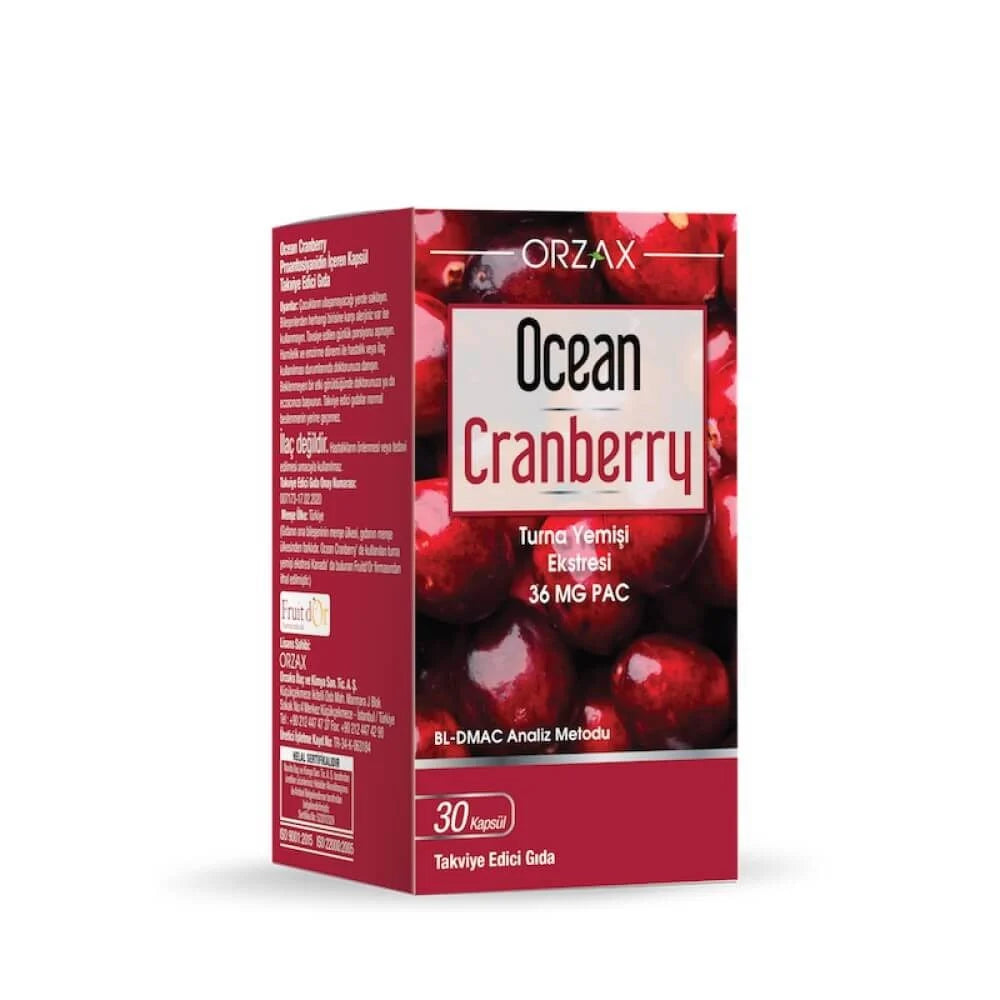 Ocean Cranberry Turna Yemişi Ekstresi 36 mg Pac 30 Kapsül