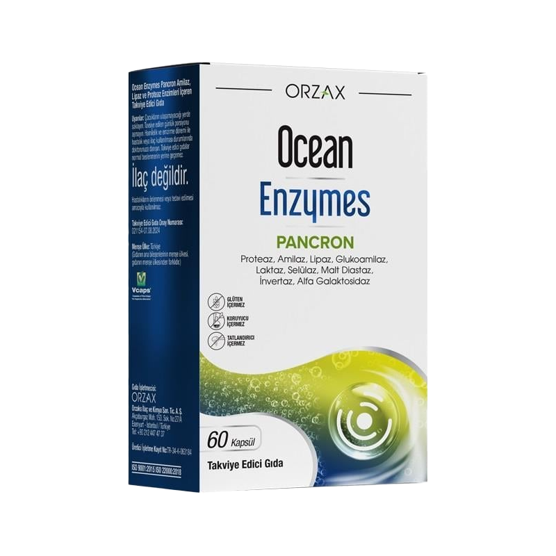 Orzax Ocean Enzymes Pacron 60 Kapsül